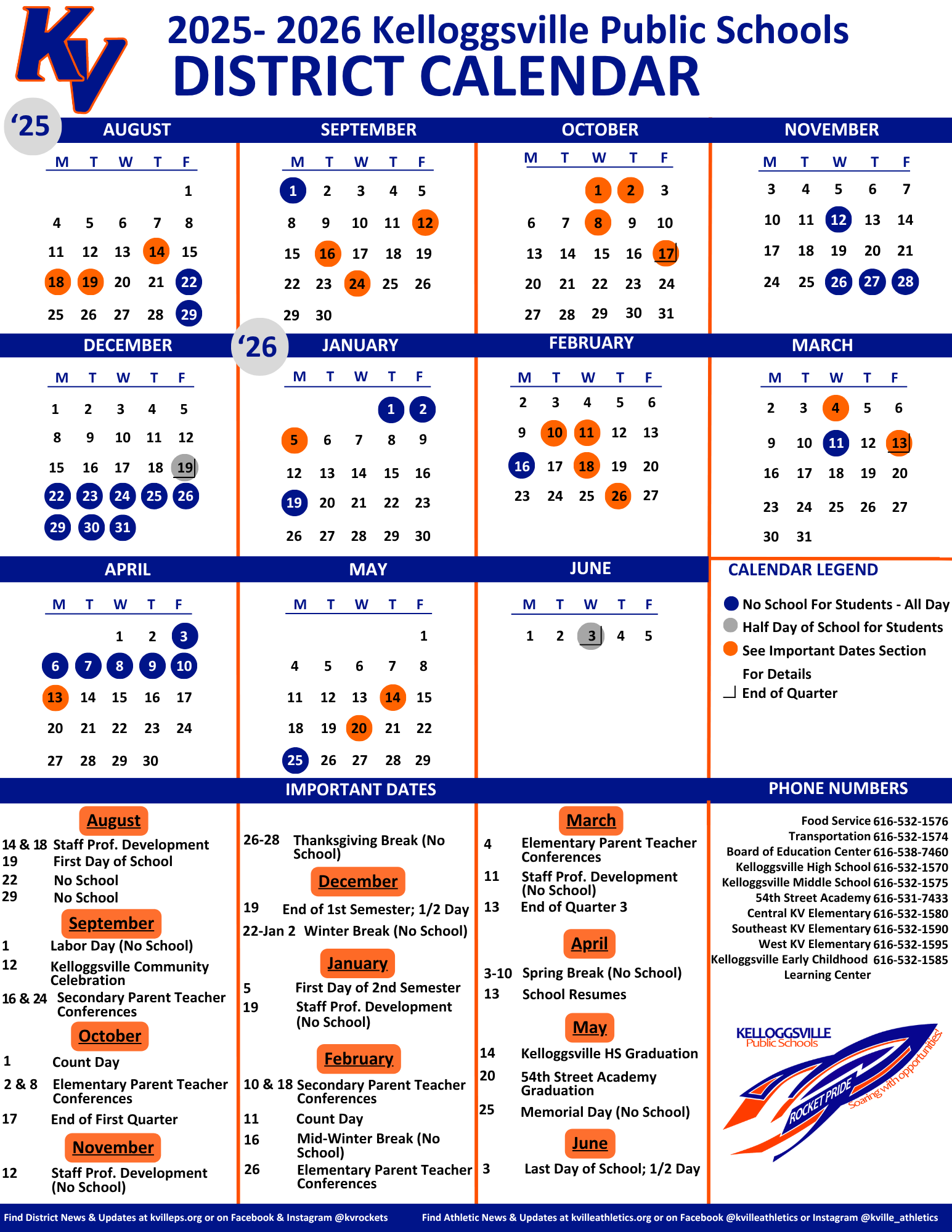 KV District Calendar