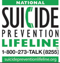 Suicide Prevention Lifeline 1-800-273-TALK