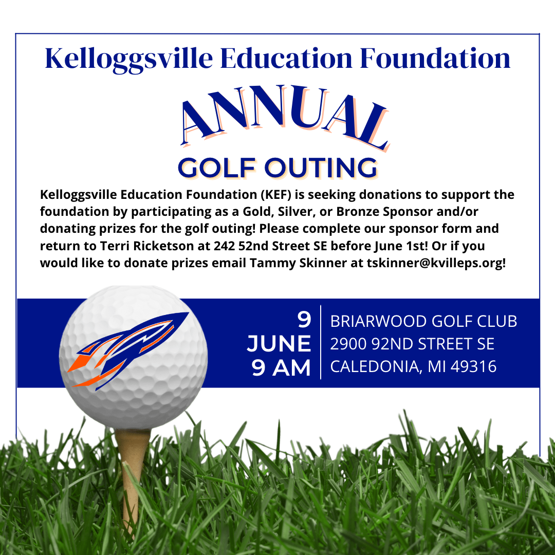 KEF Golf outing event inviting sponsorships and donations. 